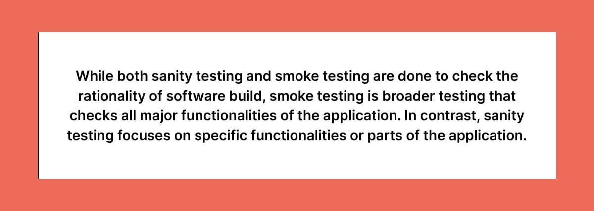 smoke-and-sanity-testing