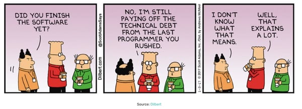 technical debt cartoon