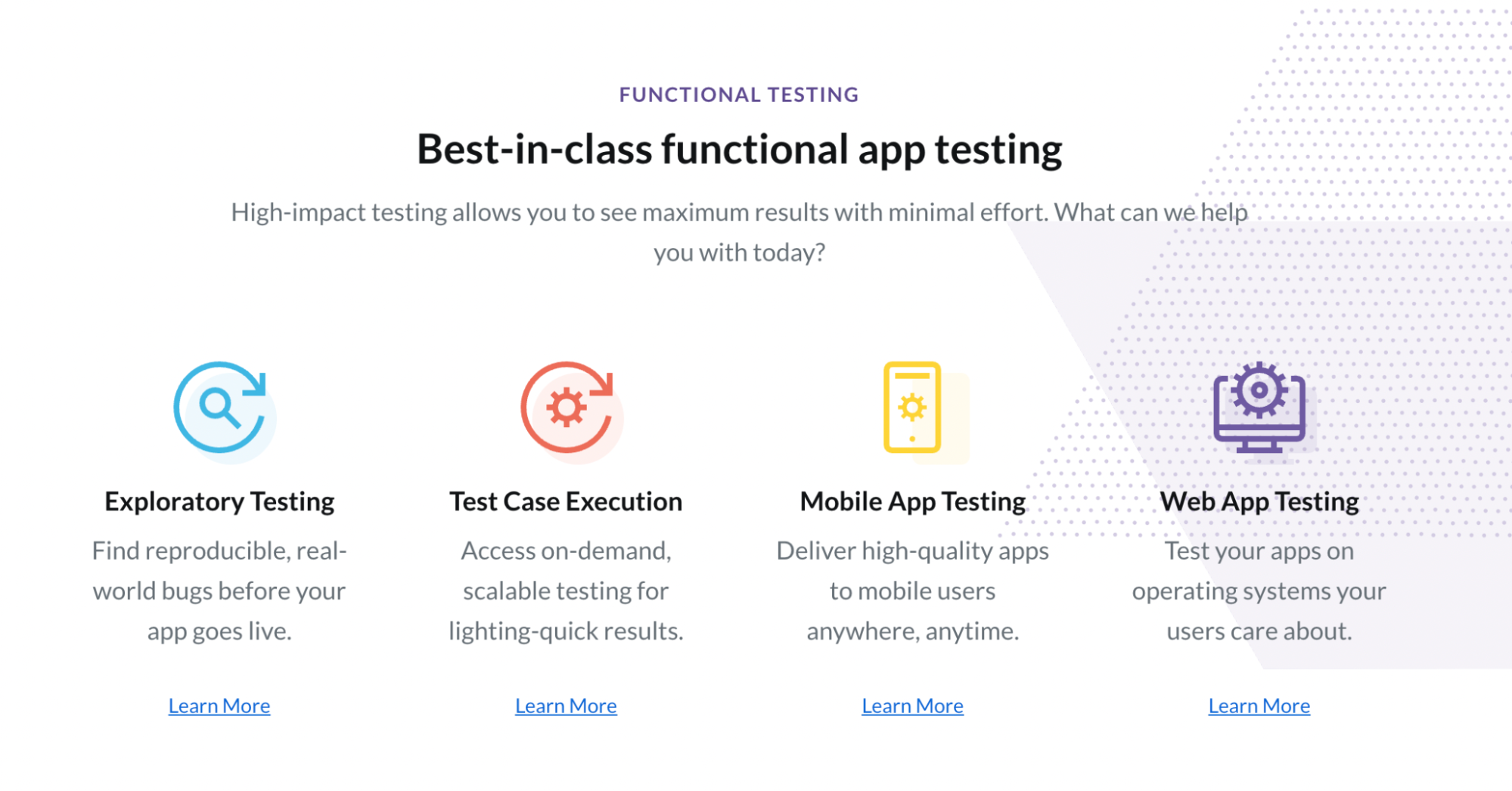 Best in class functional app testing